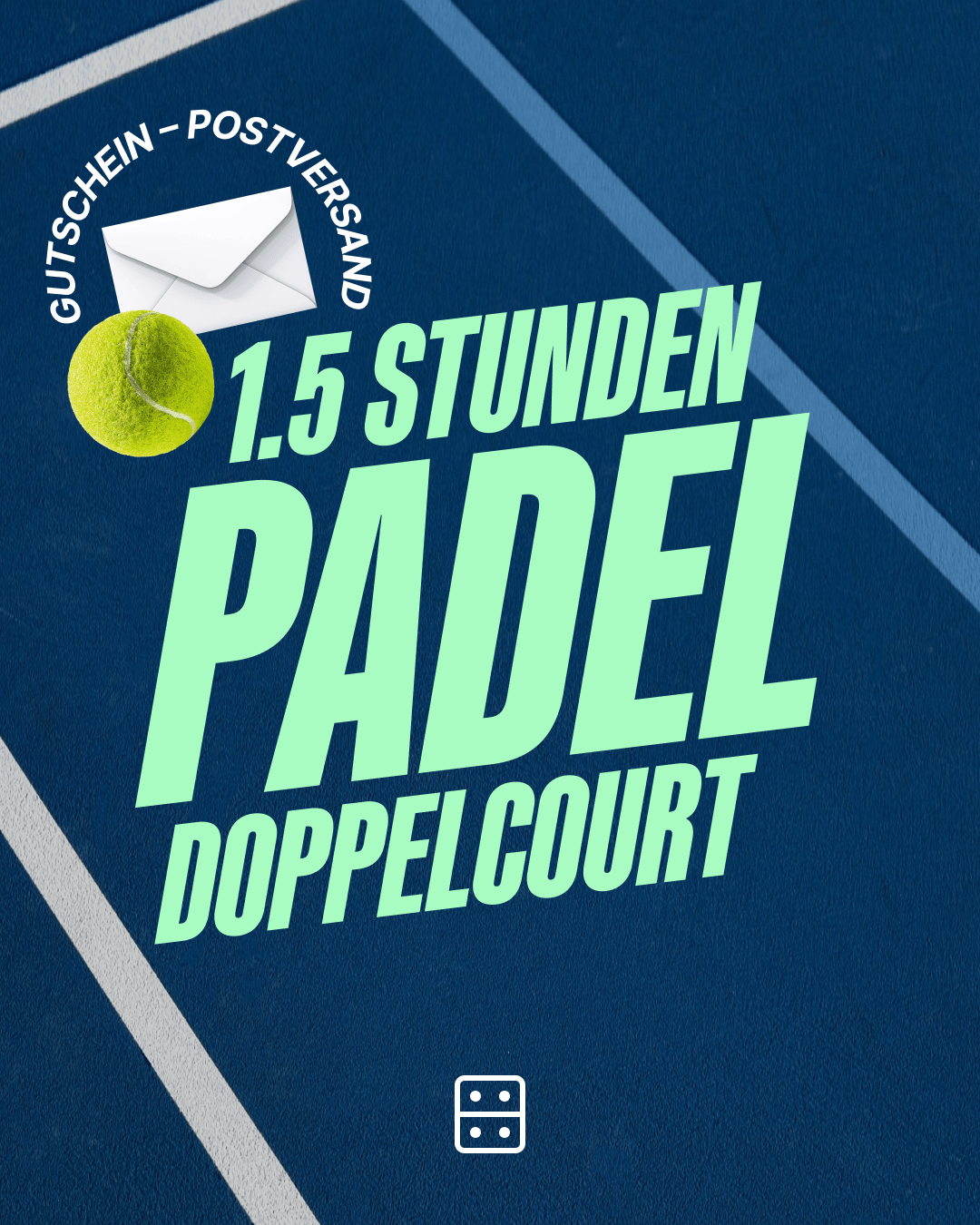 Gutschein - 1.5h Padel Doppelcourt (Postversand)