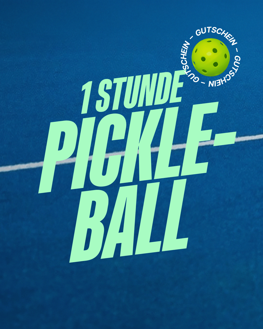 Gutschein - 1h Pickleball (Versand als PDF)