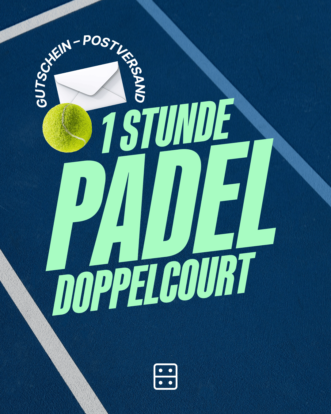 Gutschein - 1h Padel Doppelcourt (Postversand)