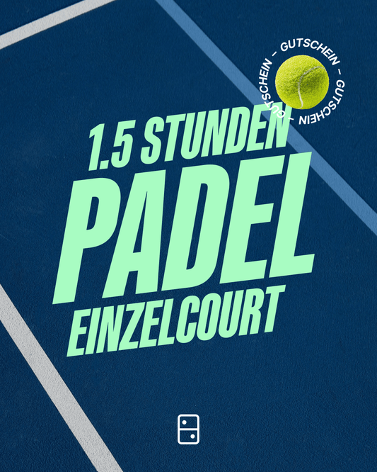 Gutschein - 1,5h Padel Einzelcourt (Versand als PDF)