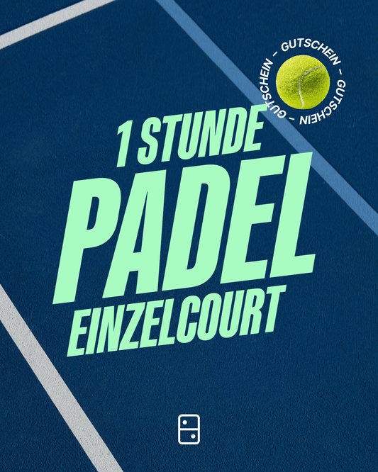 Gutschein - 1h Padel Einzelcourt (Versand als PDF)