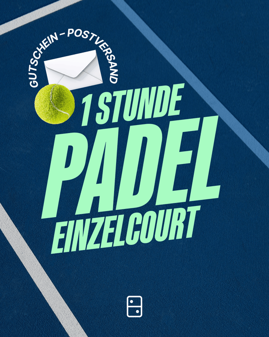 Gutschein - 1h Padel Einzelcourt (Postversand)