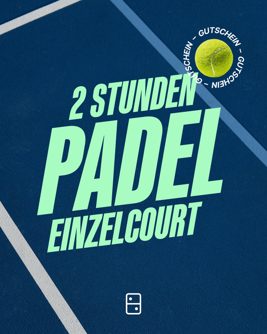 Gutschein - 2h Padel Einzelcourt (Versand als PDF)